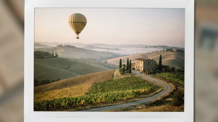 The camera zooms into the actual picture of the polaroid, there is radio silence until we are in. Once we are in, the image turns into live, the balloon moves a Bit there are birds chirping, and there is just a low sound of the wind
